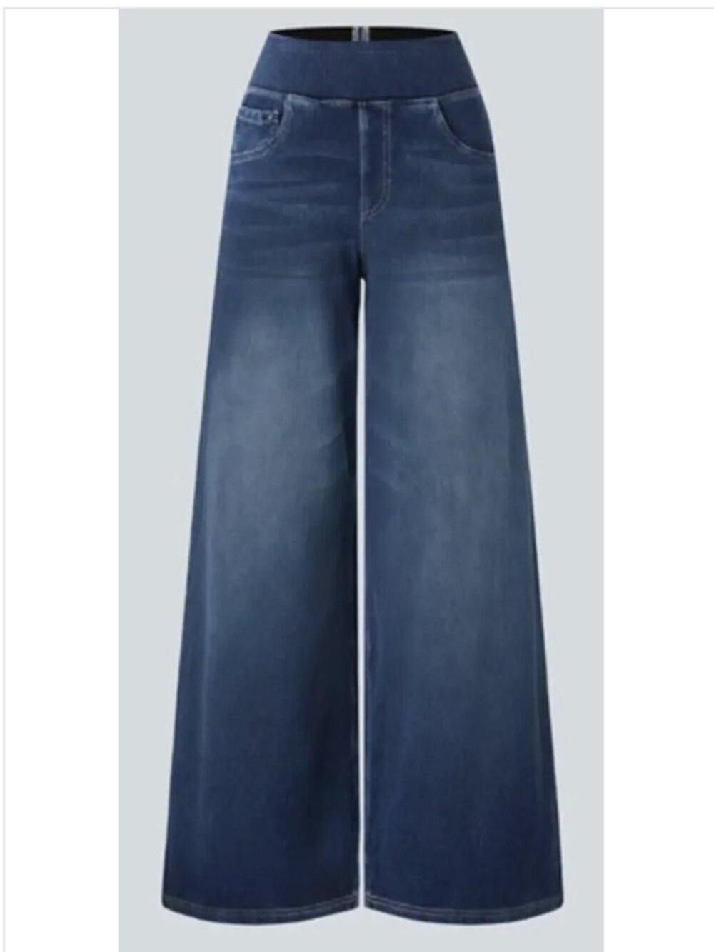 Halara Flex™ High Waisted Jeans Pockets Baggy Wide Leg Washed Casual XL NWT